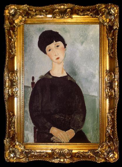 framed  Amedeo Modigliani Seated Young woman, ta009-2